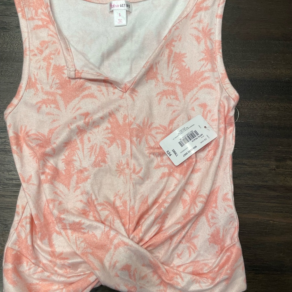 Apt. 9 Coral Palm Print Tank Top